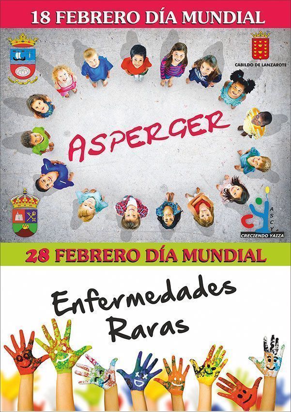 Cartel Día Mundial del Asperger y Enfermedades Raras