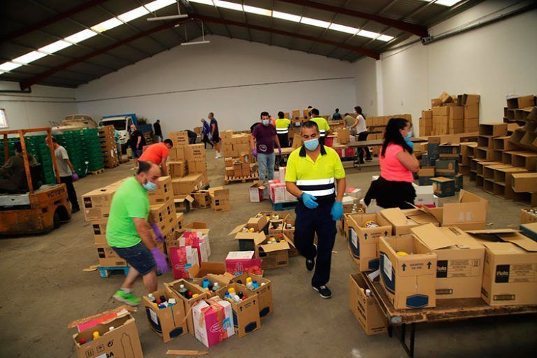Reparto de alimentos cuota cero comedores escolares