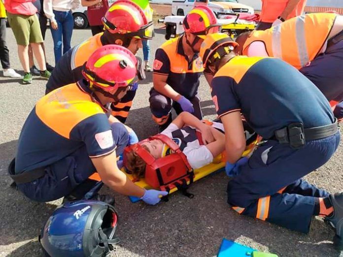 Atención al herido en el simulacro