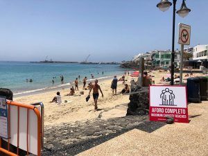Playa pueblo aforo completo