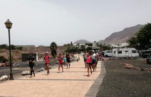 Corriendo por Las Coloradas, en Playa Blanca