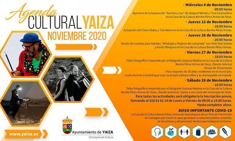 Agenda Cultura Ayuntamiento de Yaiza noviembre