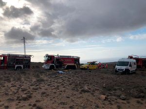 Simulacro de accidente.