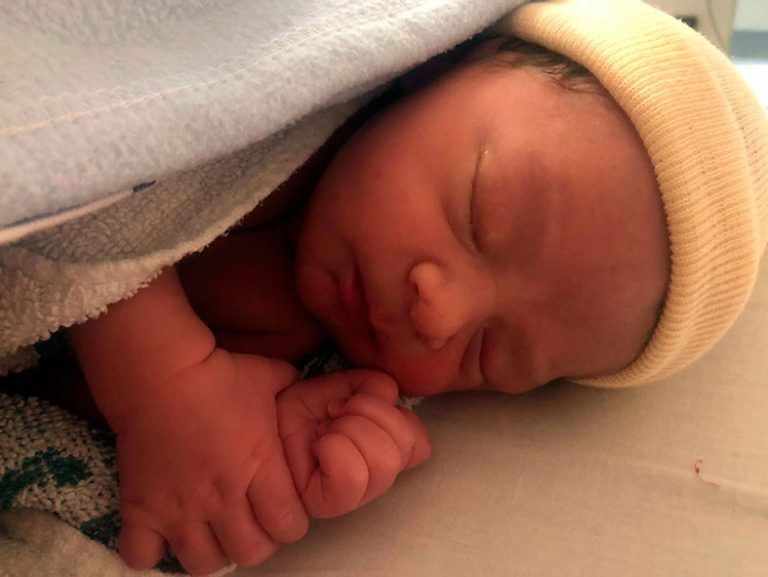 Lucas Rodríguez, primer bebé nacido en Lanzarote en 2021