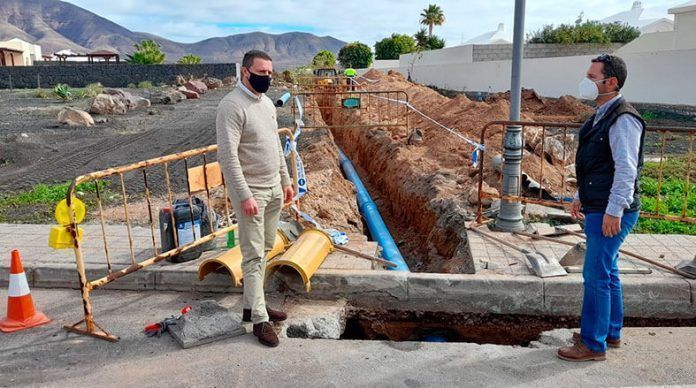 Óscar Noda y Jonatan Lemes visitan los trabajos
