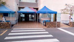 Tareas de desinfección en el Centro de Salud de Playa Blanca