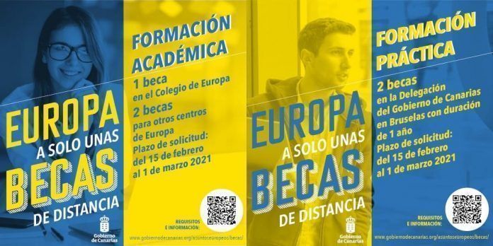 Cartel becas y prácticas en asuntos europeos