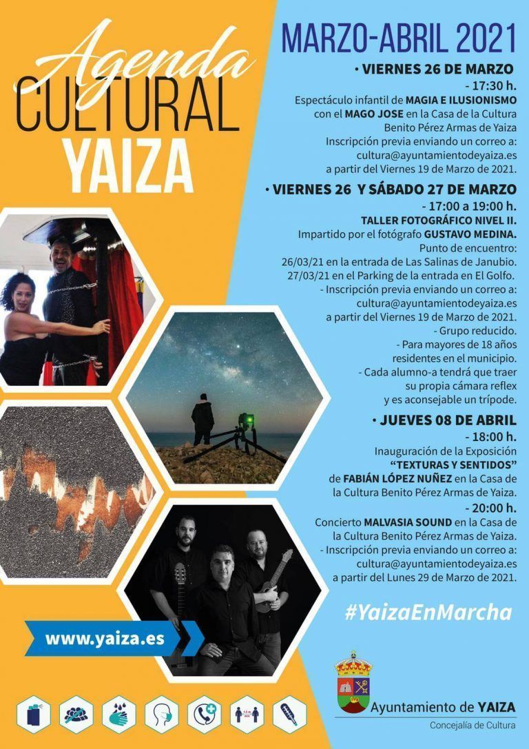 Agenda Cultura Yaiza marzo y abril