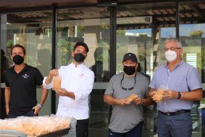 El subdirector, Daniel Gamez, el chef, Juan Manuel Campos, Luis Boza y Ángel Domínguez.