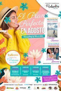 Cartel programa agosto Rubicón Shop & Fun