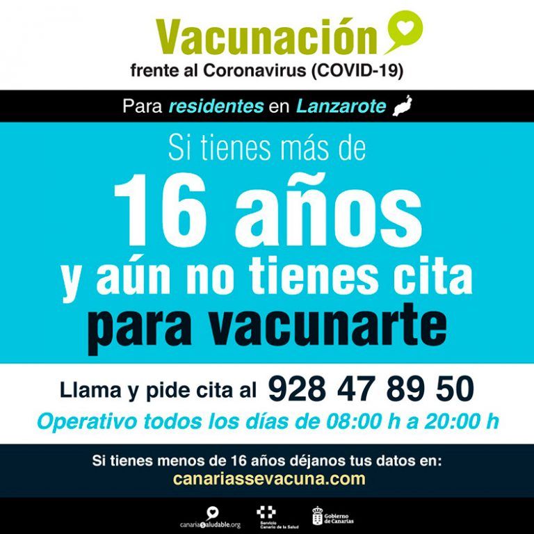 Noticias Lanzarote | Cita previa para vacunación de los mayores de 16 años en Lanzarote
