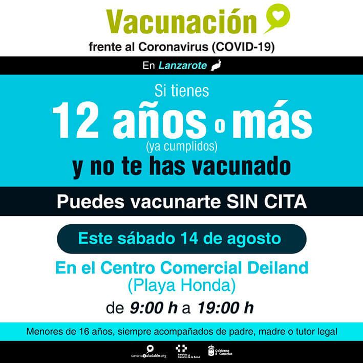 Cartel Vacuncaión mayores 12