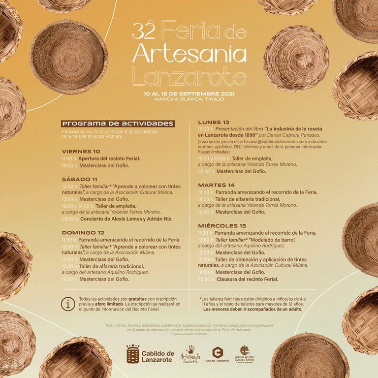 Programa Feria de Artesanía Lanzarote2021