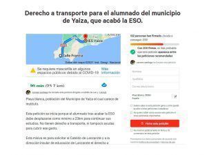 Noticias Playa Blanca | Recogida de firmas para reclamar la guagua Playa Blanca - IES Yaiza