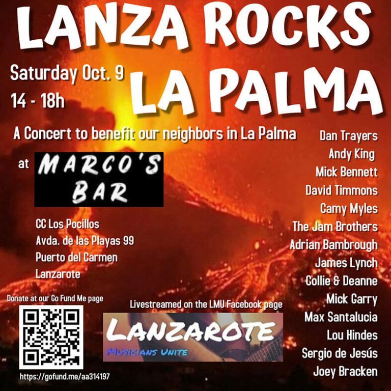 Noticias Lanzarote | ‘Lanzarote Musicians Unite’ organiza un concierto solidario para ayudar a los damnificados de La Palma