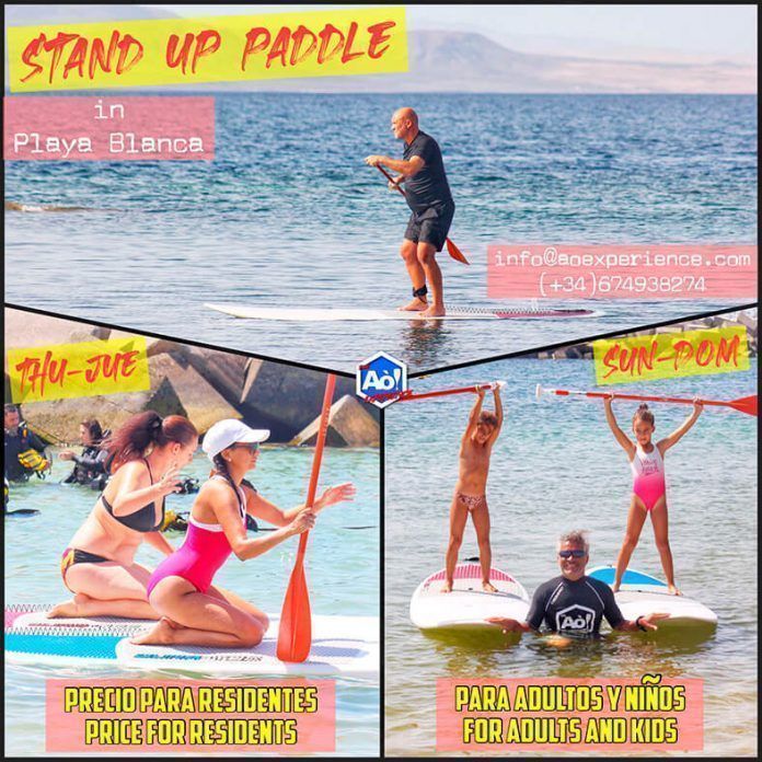 Oferta clases de SUP Aò! Experience en Playa Blanca