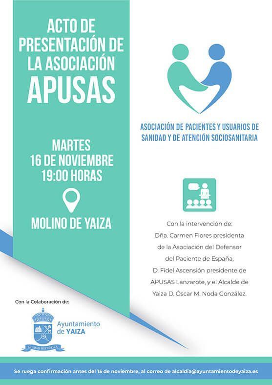 Noticias Yaiza | Presentación Asociación APUSAS