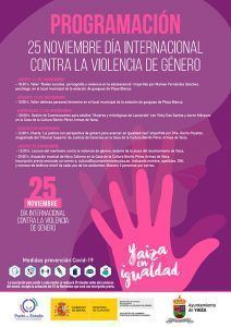Cartel con Programa de Yaiza 25N