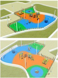 Renovación e instalación de tres parques infantiles en Playa Blanca