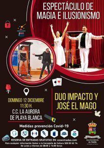 Cartel Espectáculo de Magia del Dúo Impacto