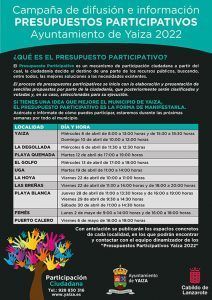 Calendario de jornadas Presupuestos Participativos