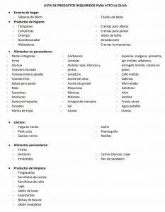 Listado donaciones menores acogidos en Fuerteventura
