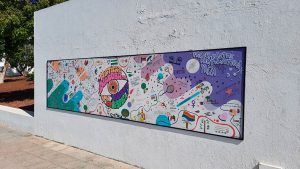 Mural elaborado por jóvenes del IES Yaiza