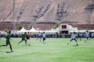 Partido de Tercera División disputado entre el Yaiza y el Tenerife B