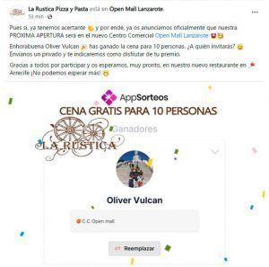 Noticias Playa Blanca | La Rústica Pizza & Pasta anuncia su nueva apertura en el centro comercial Open Mall Lanzarote