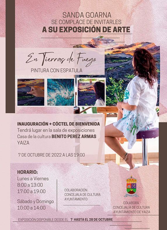 Exposición de pintura 'En tierras de fuego' de Sanda Goarna