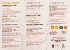 Programa Feria de Artesanía Mancha Blanca 22 bis