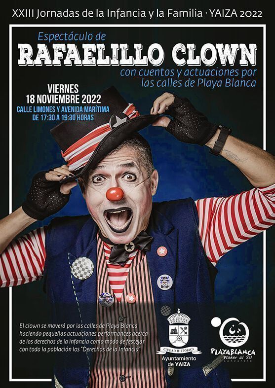 Actuación de Rafaelillo Clown en Playa Blanca