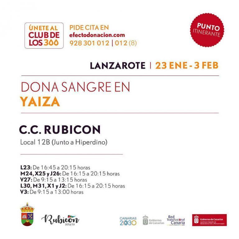 Noticias Yaiza | La unidad móvil para donación de sangre del ICHH visita Playa Blanca