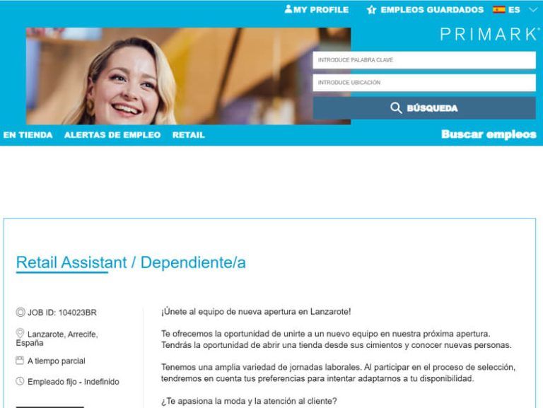 Noticias Lanzarote | Primark busca dependientes/as para su próxima apertura en Lanzarote