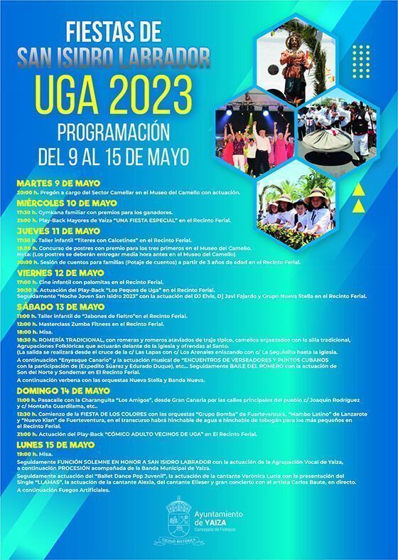 Carlos Baute actuará en Uga, el lunes 15 de mayo, por San Isidro