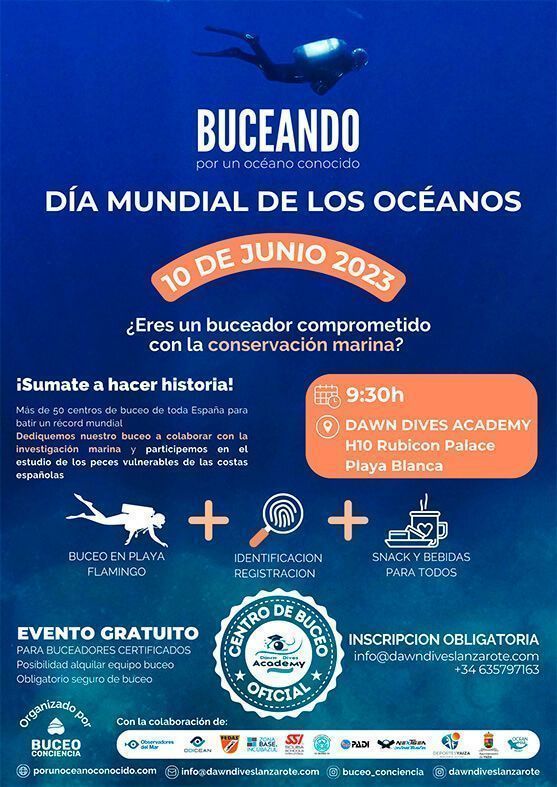 Noticias Playa Blanca | Yaiza anima a submarinistas a participar este sábado en una inmersión colectiva nacional que promueve la investigación marina