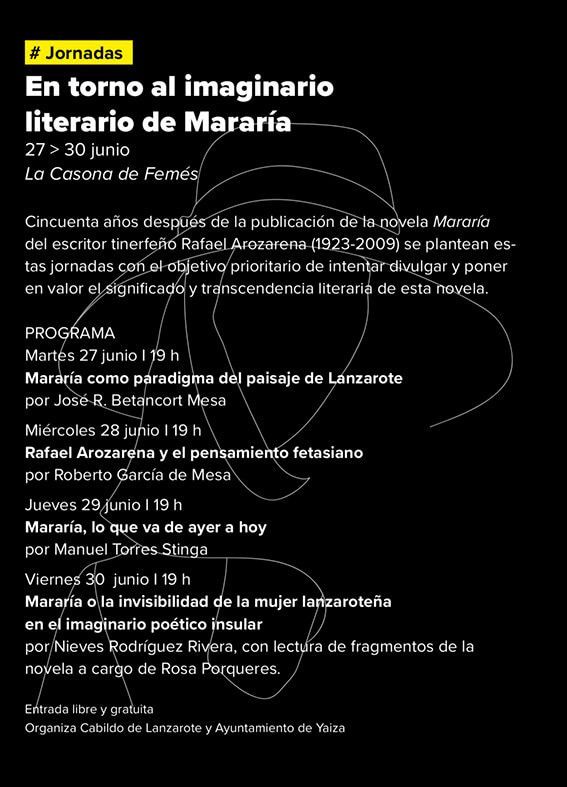 Noticias Yaiza | La Casona de Femés acoge desde esta tarde las Jornadas Literarias sobre el imaginario literario de “Mararía”
