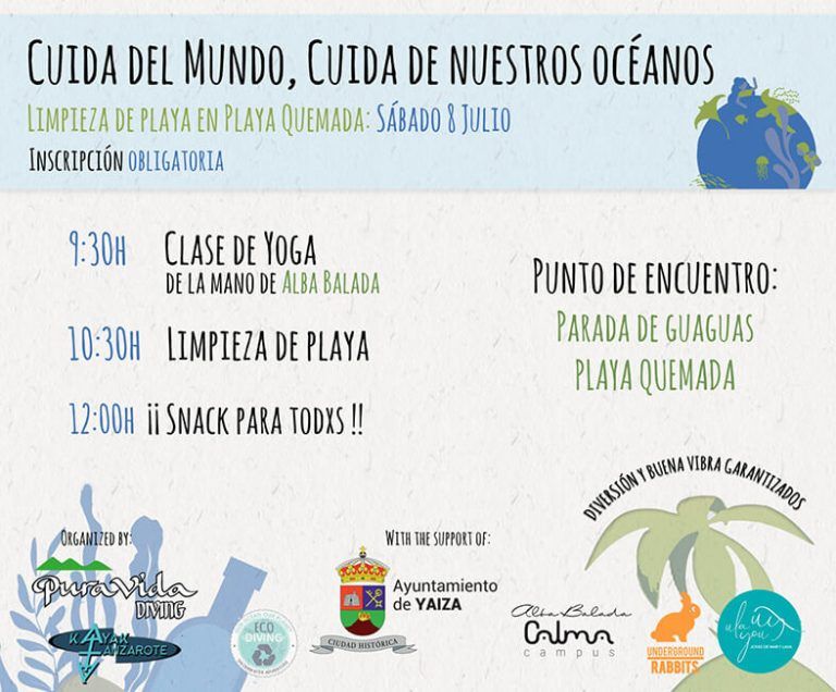 Noticias Yaiza | Playa Quemada será objeto de la nueva jornada de limpieza con voluntarios este sábado 8 de julio