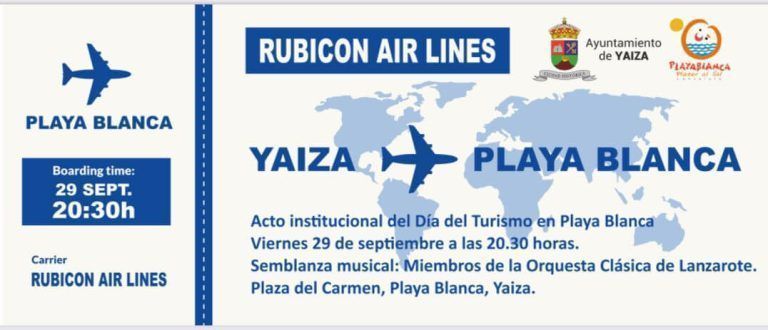 Noticias Yaiza | Yaiza invita a la celebración del Día del Turismo este viernes 29 de septiembre