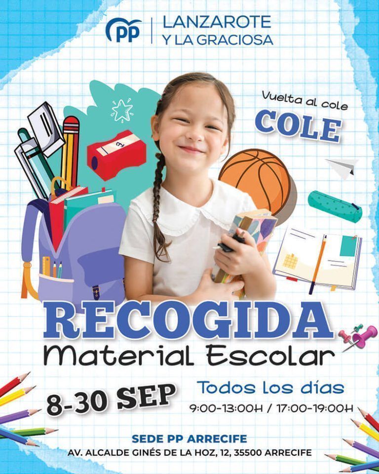 Noticias Lanzarote | NNGG Lanzarote arranca una campaña solidaria de recogida a material escolar