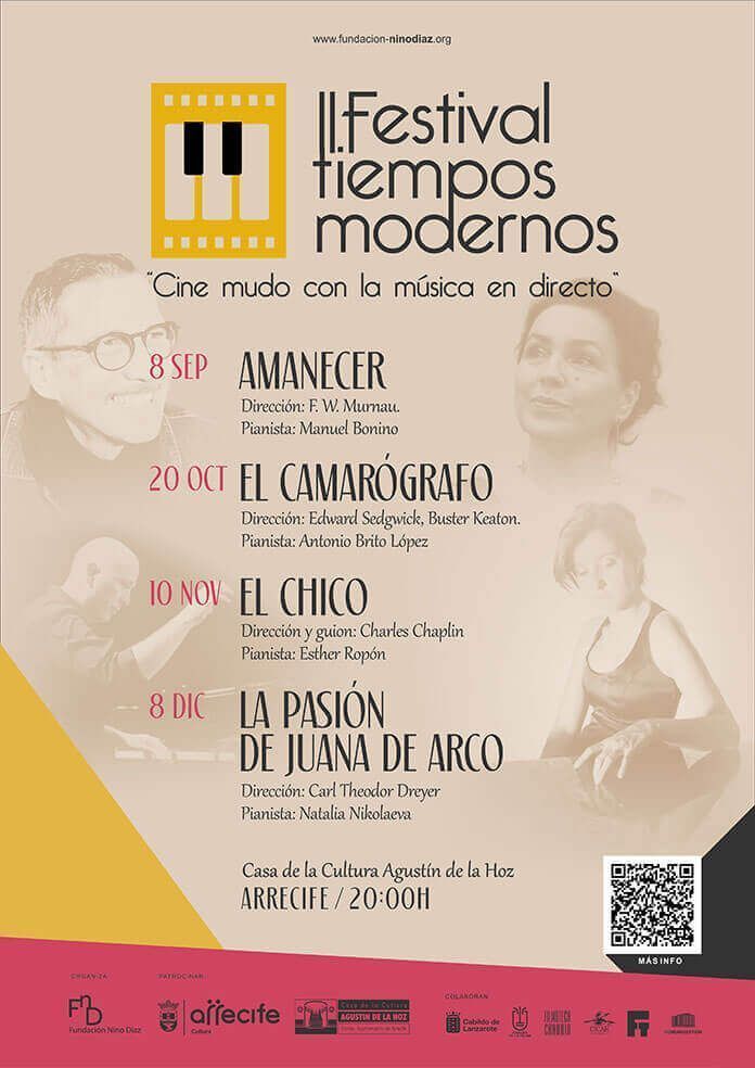 Noticias Lanzarote | Cine clásico y música en vivo con el II Festival Tiempos Modernos en Arrecife