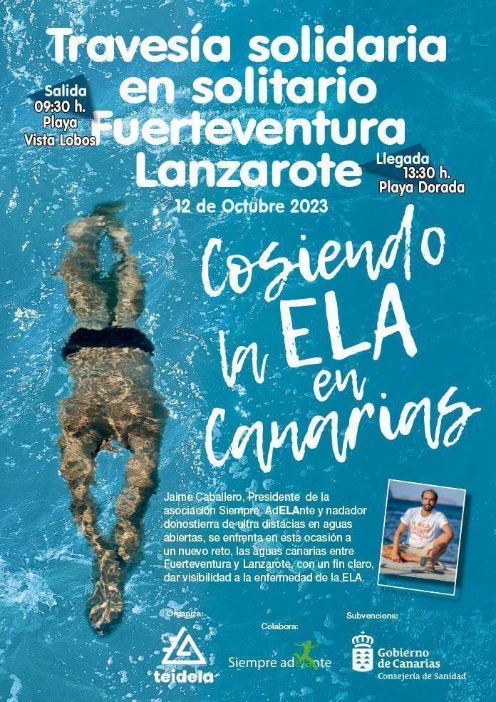 Noticias Playa Blanca | La Asociación TeidELA visibiliza a los afectados de la enfermedad en Canarias con un reto a nado que unirá Fuerteventura y Lanzarote