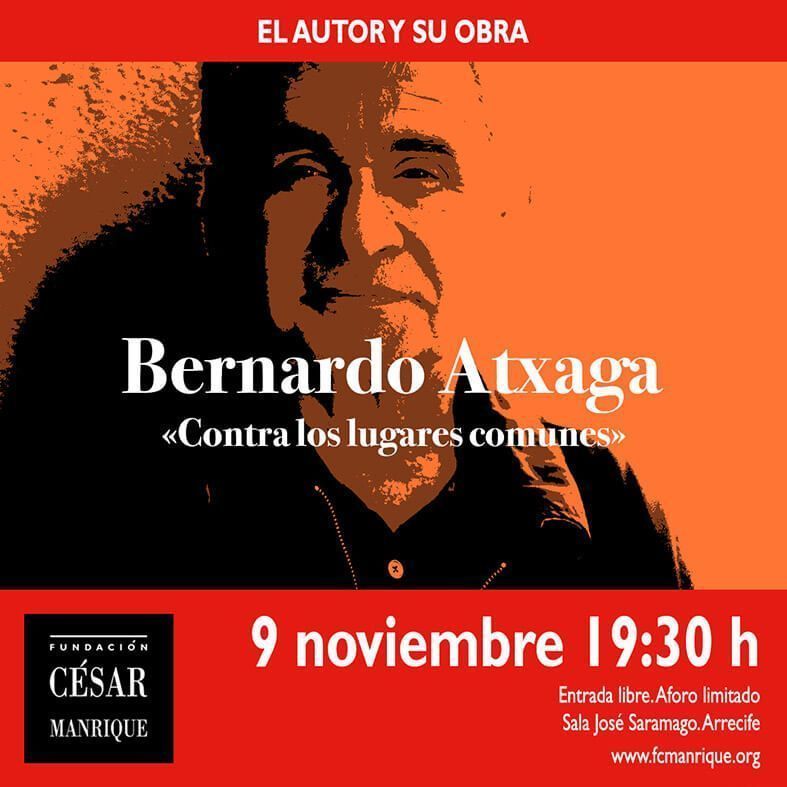 Bernardo Atxaga impartirá este jueves la conferencia “Contra los lugares comunes” en la Fundación César Manrique