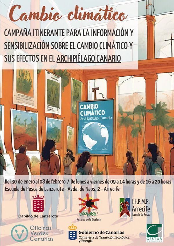 Noticias Lanzarote | El Instituto Marítimo Pesquero de Lanzarote acoge una exposición sobre los efectos del Cambio Climático en Canarias