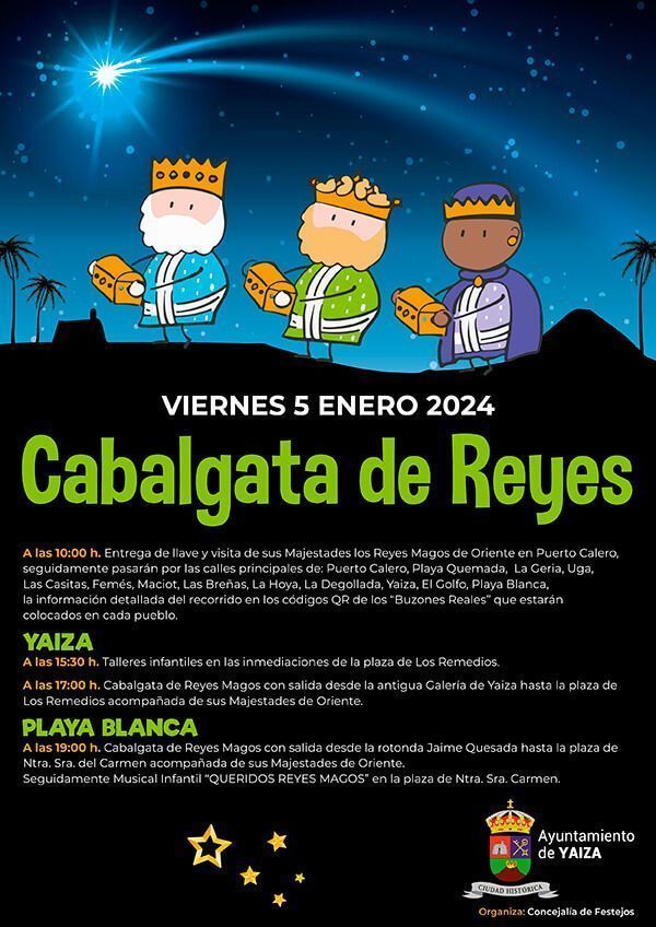 Noticias Yaiza | Yaiza y Playa Blanca acogen este viernes la llegada de los Reyes Magos