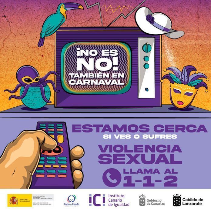 Cartel campaña Carnaval contra la violencia sexual Noticias Lanzarote | El Cabildo de Lanzarote se suma a la campaña ‘¡No es no, también en Carnaval!’ para prevenir las violencias sexuales