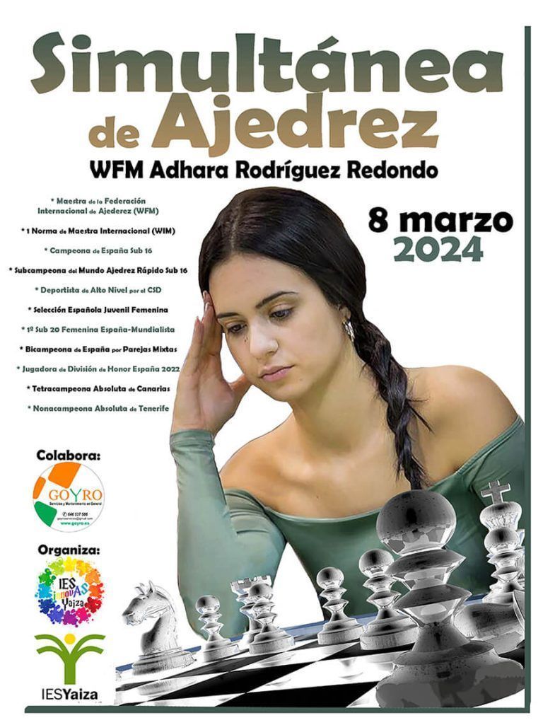 Noticias Yaiza | El IES Yaiza celebra el 8M con una Simultánea de Ajedrez de la mano de la WFM Adhara Rodríguez Redondo