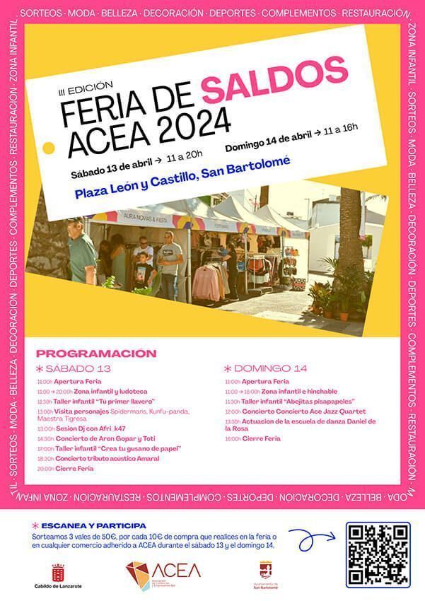 La III Feria Insular de Saldos y Oportunidades se celebrará del 13 al 14 de abril en San Bartolomé