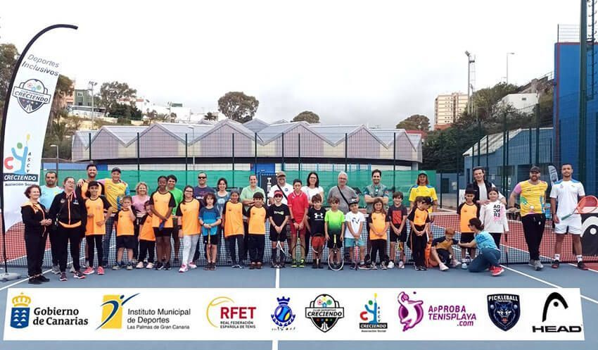 El Club Deportivo Creciendo regresa exultante de las Jornadas Inclusivas de Tenis, Pickleball y Tenis Playa de Gran Canaria