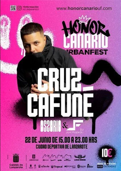 El rapero canario Cruz Cafuné, estrella del evento 'Honor Canario Urban Fest'